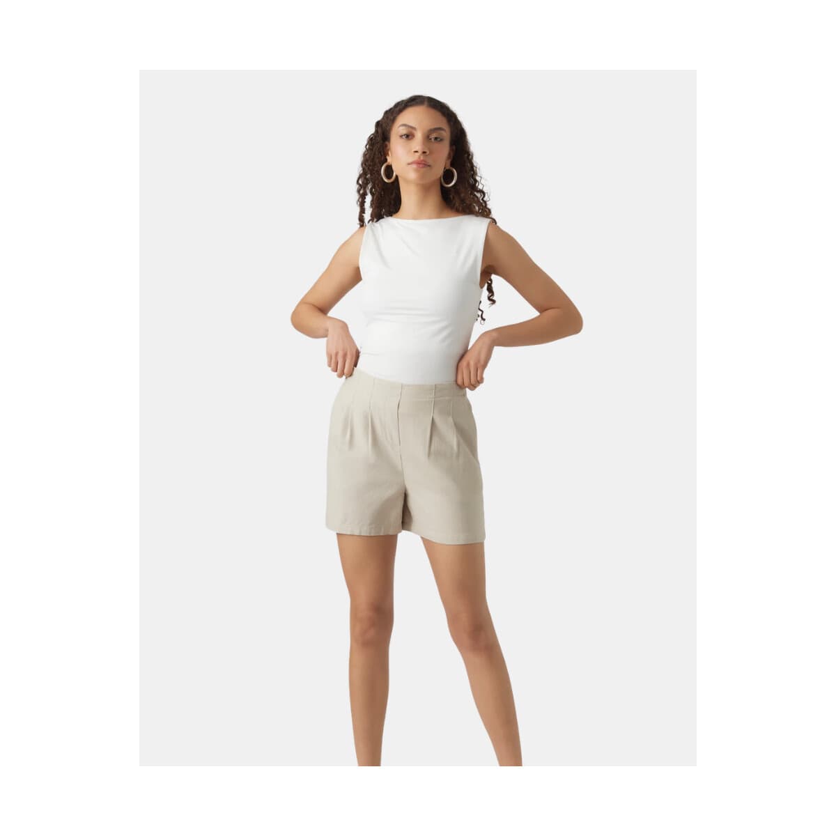 Women's Shorts Vero Moda Beige