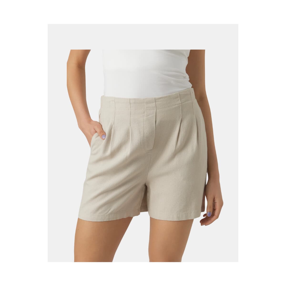 Women's Shorts Vero Moda Beige