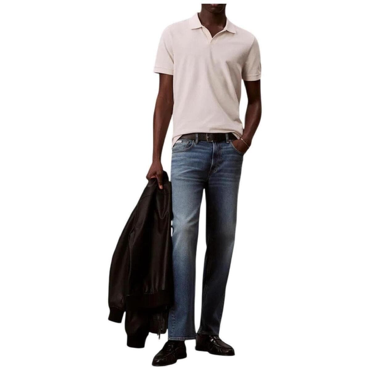 Men's Polo Shirts Calvin Klein Beige