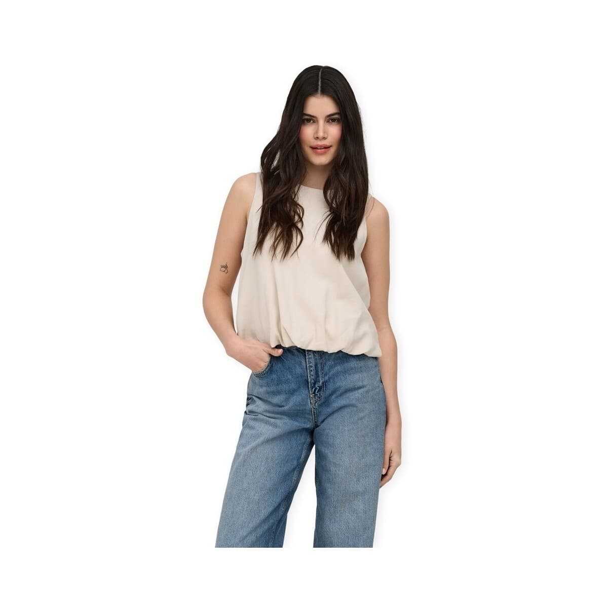 Μπλούζα Only Top Aris Life Balloon - Pumice Stone/Dot