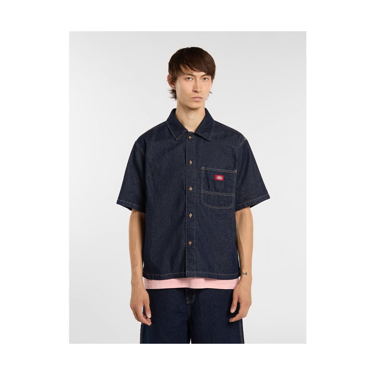 Πουκάμισο με κοντά μανίκια Dickies Denim shirt ss
