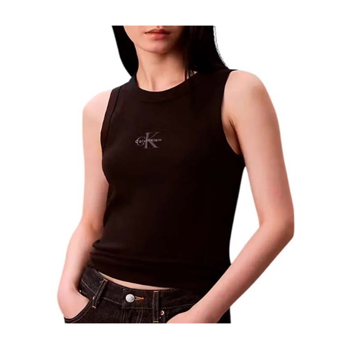 Women's Sleeveless Tops Calvin Klein Black