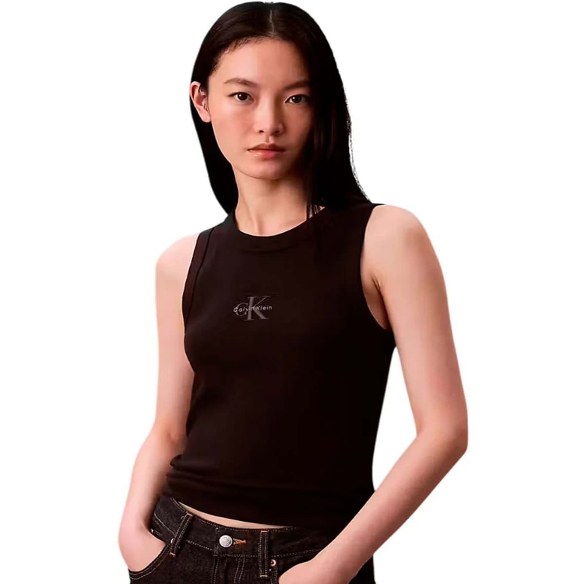 Women's Sleeveless Tops Calvin Klein Black