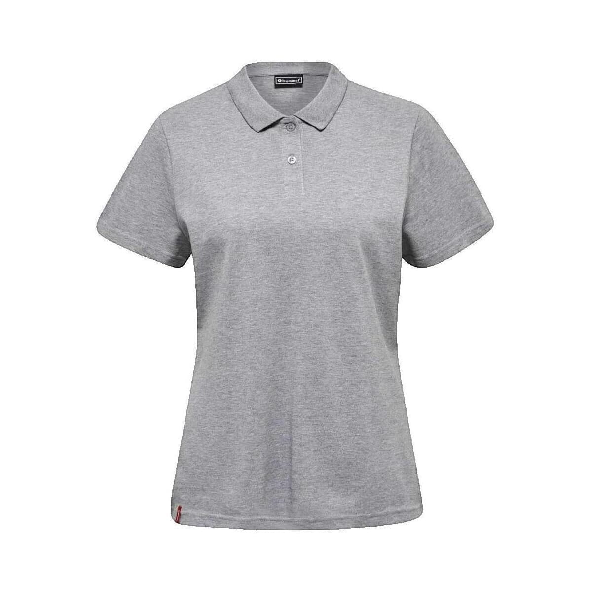 Πόλο με κοντά μανίκια hummel Polo femme Red Classic gris