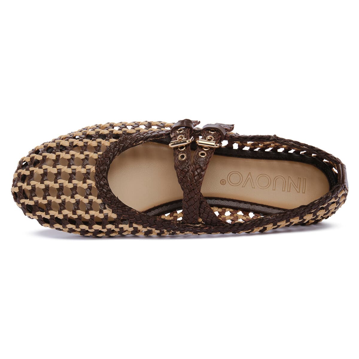 Women's Ballet Flats Inuovo Brown