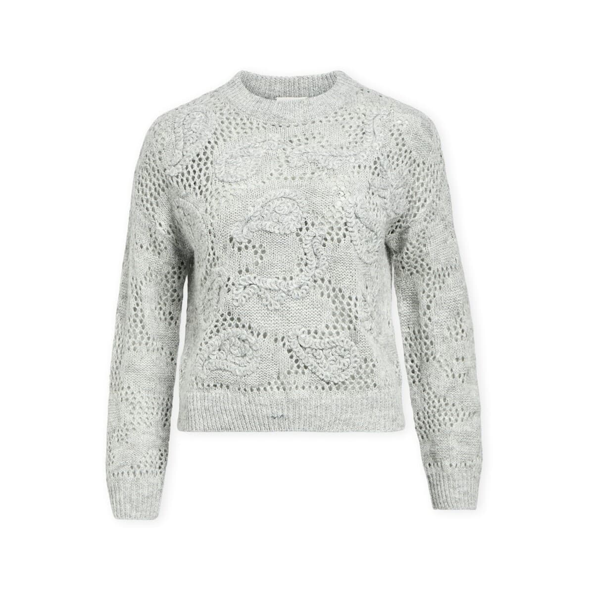 Πουλόβερ Object Luca Knit - Medium Grey Melange