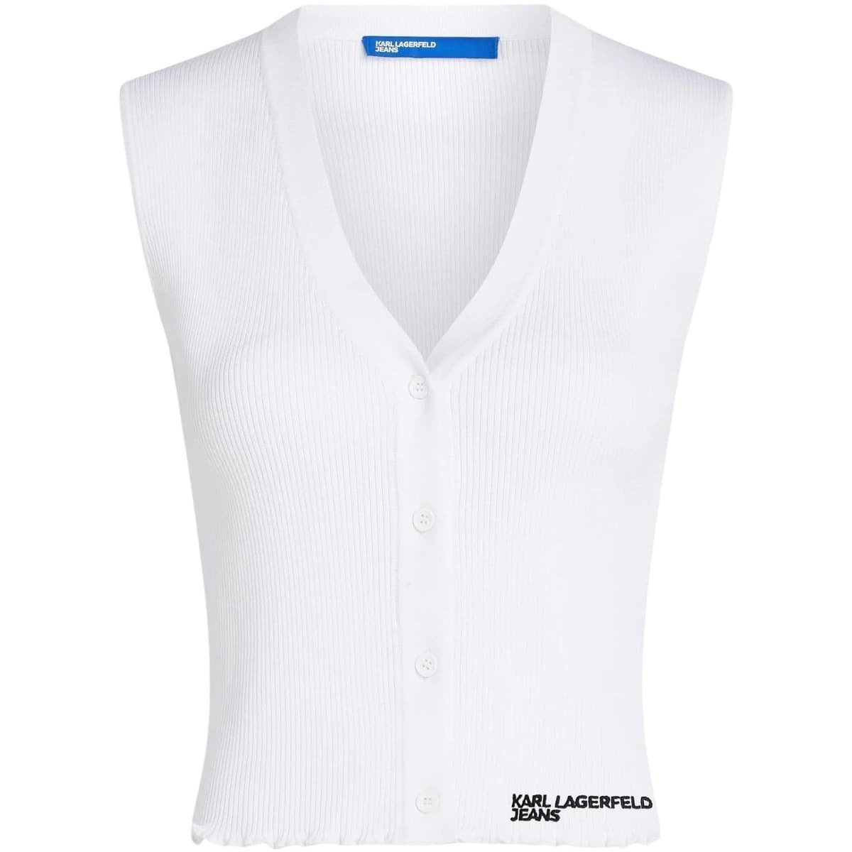 Women's Sleeveless Tops Karl Lagerfeld White