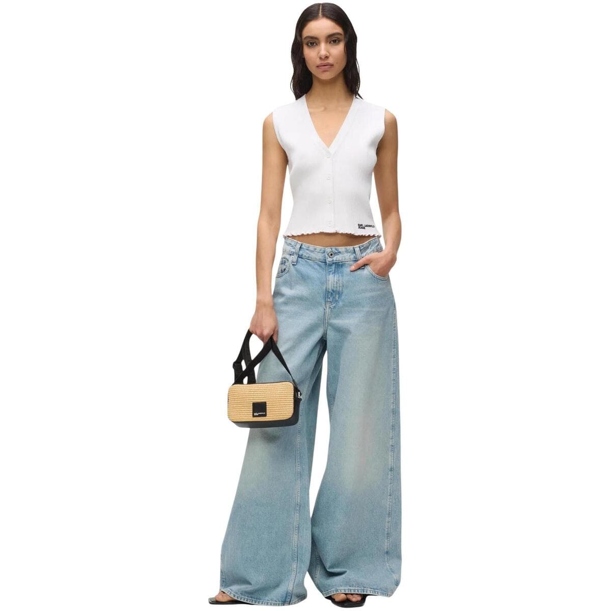 Women's Sleeveless Tops Karl Lagerfeld White