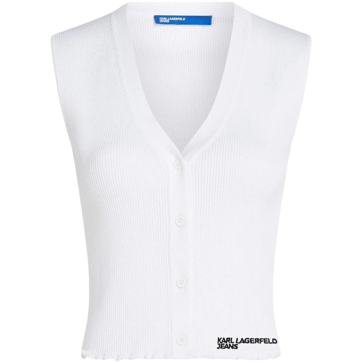 Women's Sleeveless Tops Karl Lagerfeld White