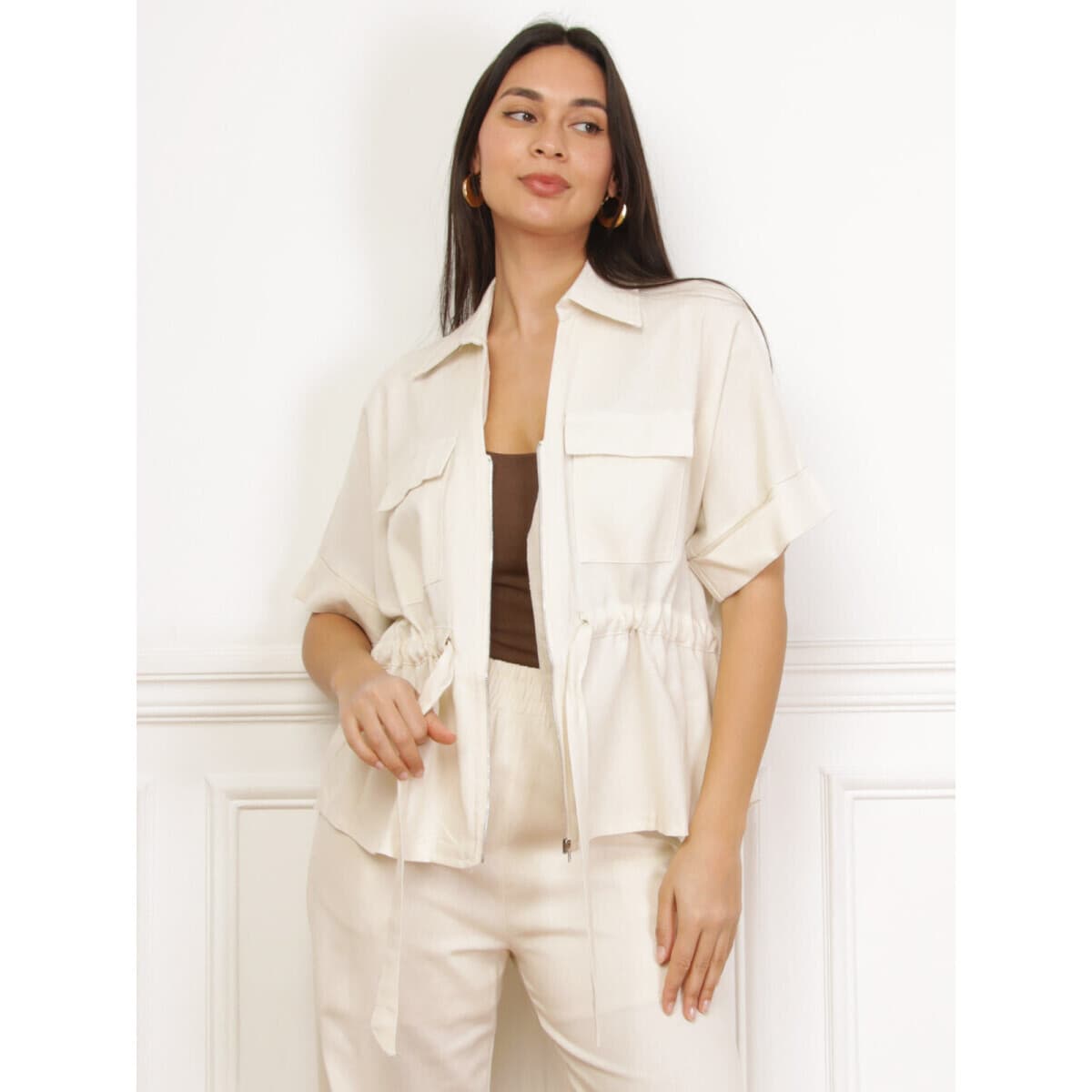 Women's T-Shirts La Modeuse Beige