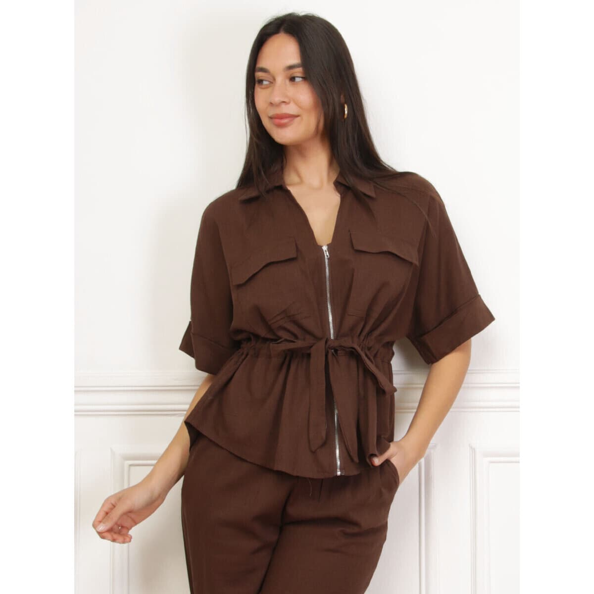 Women's T-Shirts La Modeuse Brown