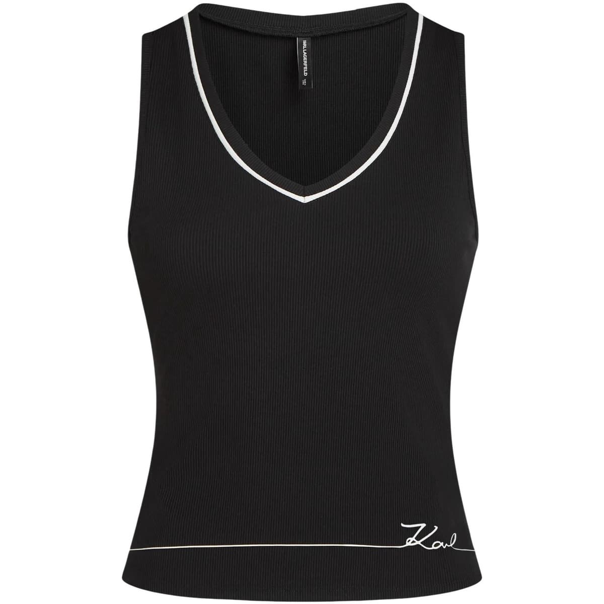 Αμάνικα/T-shirts χωρίς μανίκια Karl Lagerfeld SIGNATURE LOUGE TANK TOP B2W44008