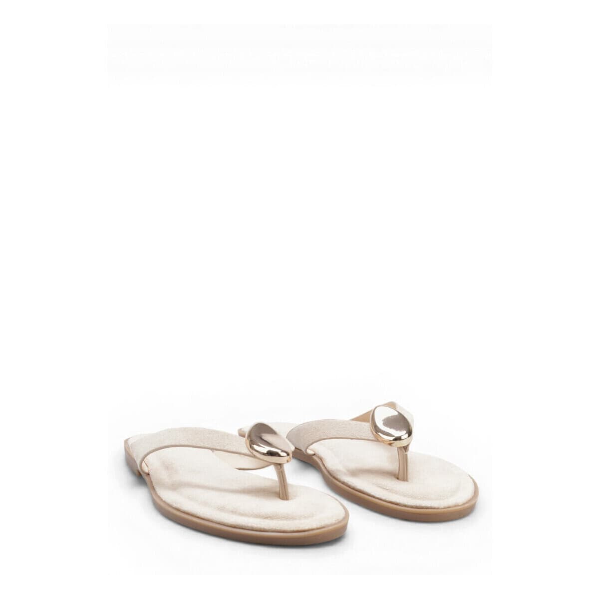 Women's Flip Flops La Modeuse Beige