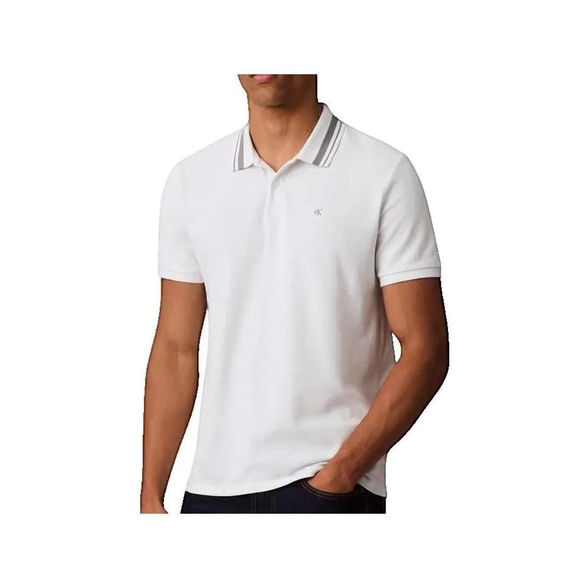 Πόλο με κοντά μανίκια Calvin Klein Jeans Polo Jeans Col Montant Zippé Confort Coton