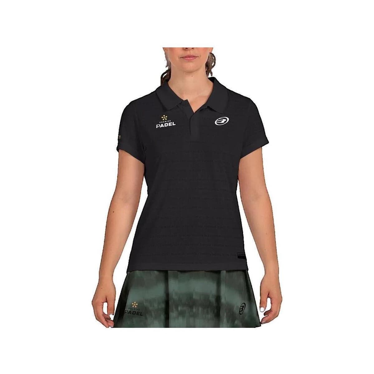 Πόλο με κοντά μανίκια Bullpadel Polo Payerne léger respirant noir femme