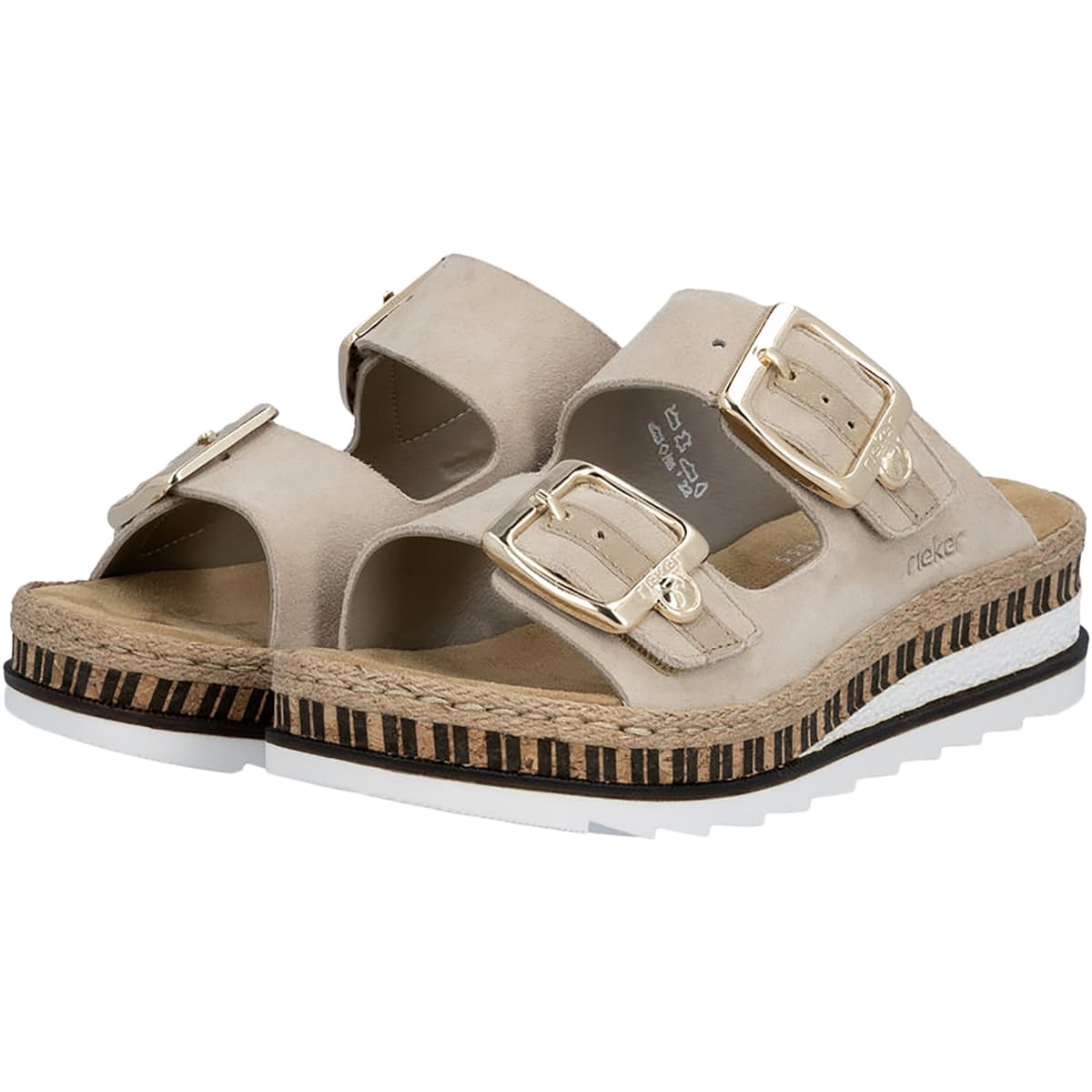 Women's Mules Rieker Beige