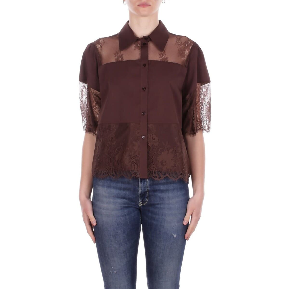 Πουκάμισο με κοντά μανίκια Blugirl RA6142T544A