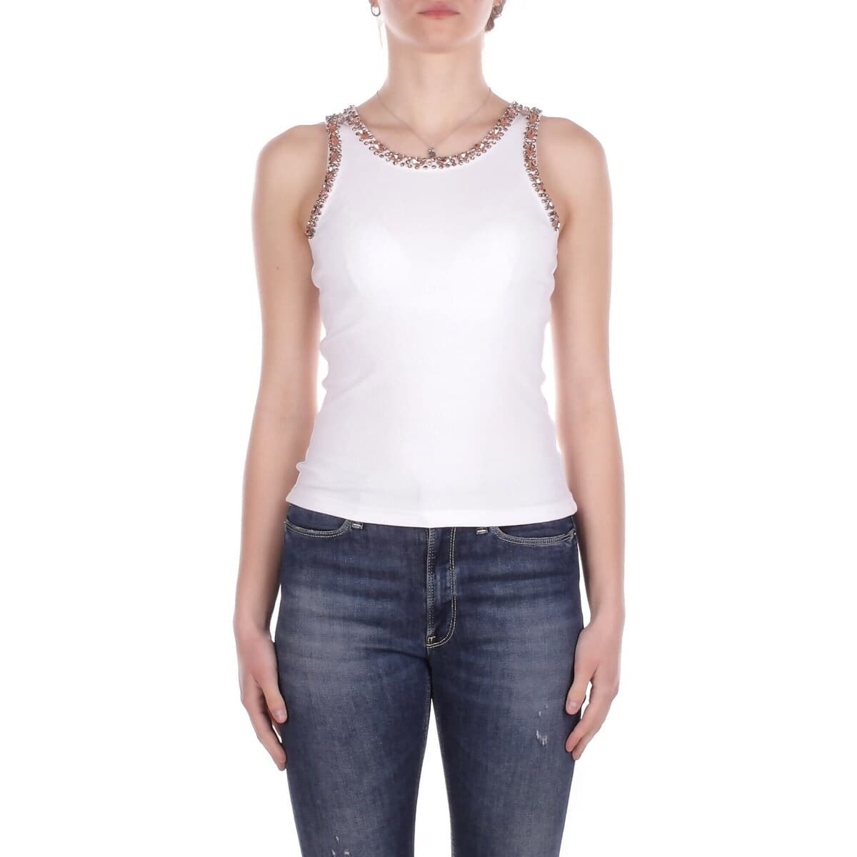 Women's Sleeveless Tops John Richmond White