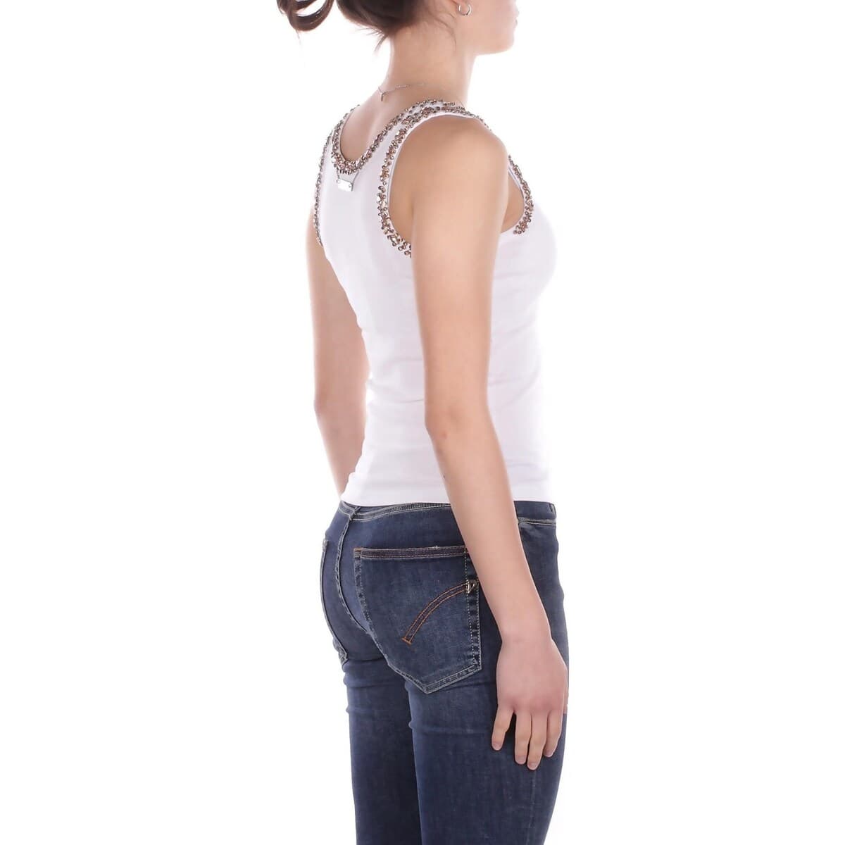 Women's Sleeveless Tops John Richmond White