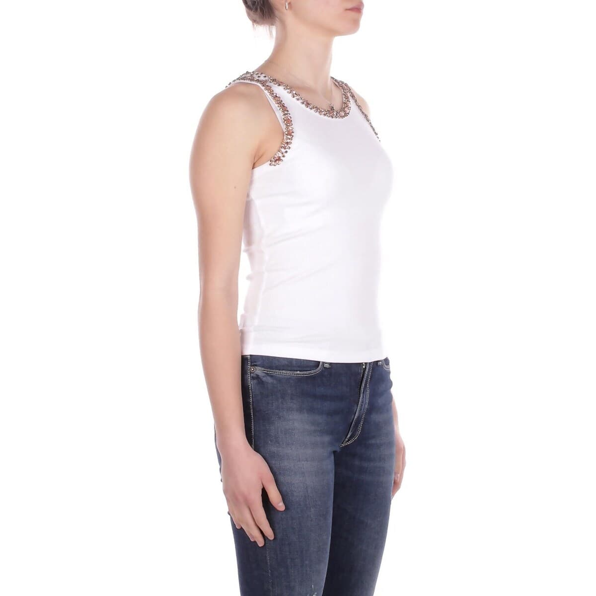 Women's Sleeveless Tops John Richmond White
