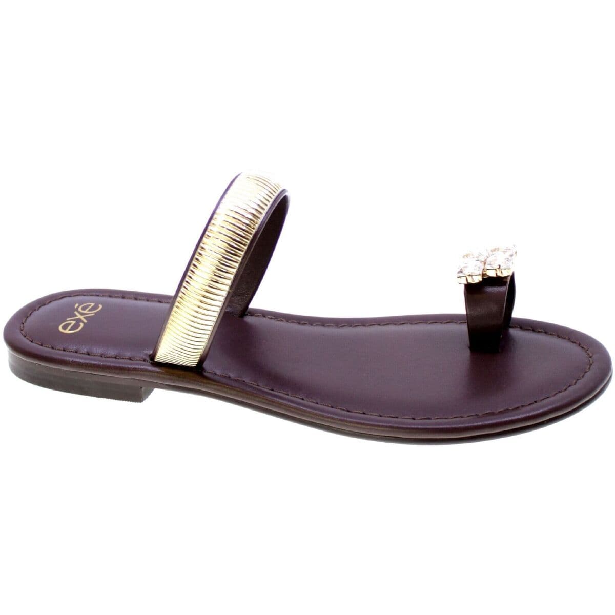 Women's Flip Flops Exé Shoes Brown