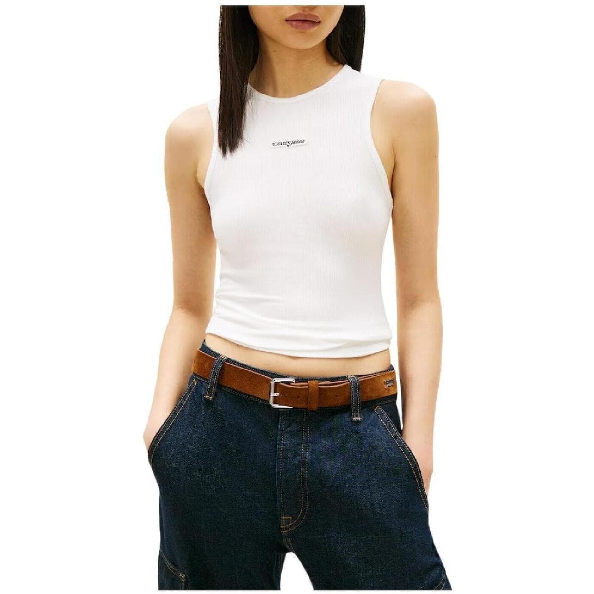 Women's Sleeveless Tops Tommy Hilfiger White