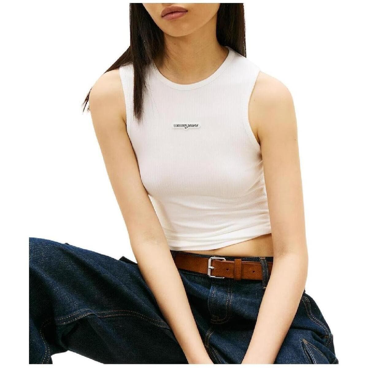 Women's Sleeveless Tops Tommy Hilfiger White