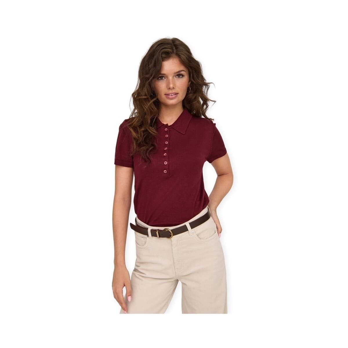 Women's Polo Shirts Only Bordeaux