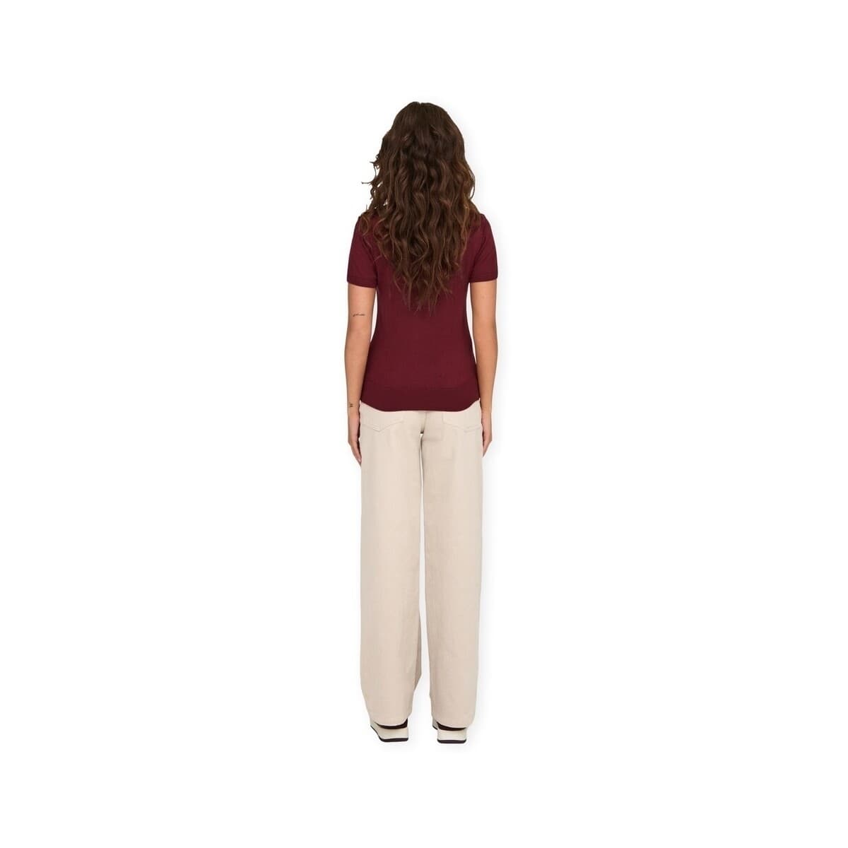 Women's Polo Shirts Only Bordeaux