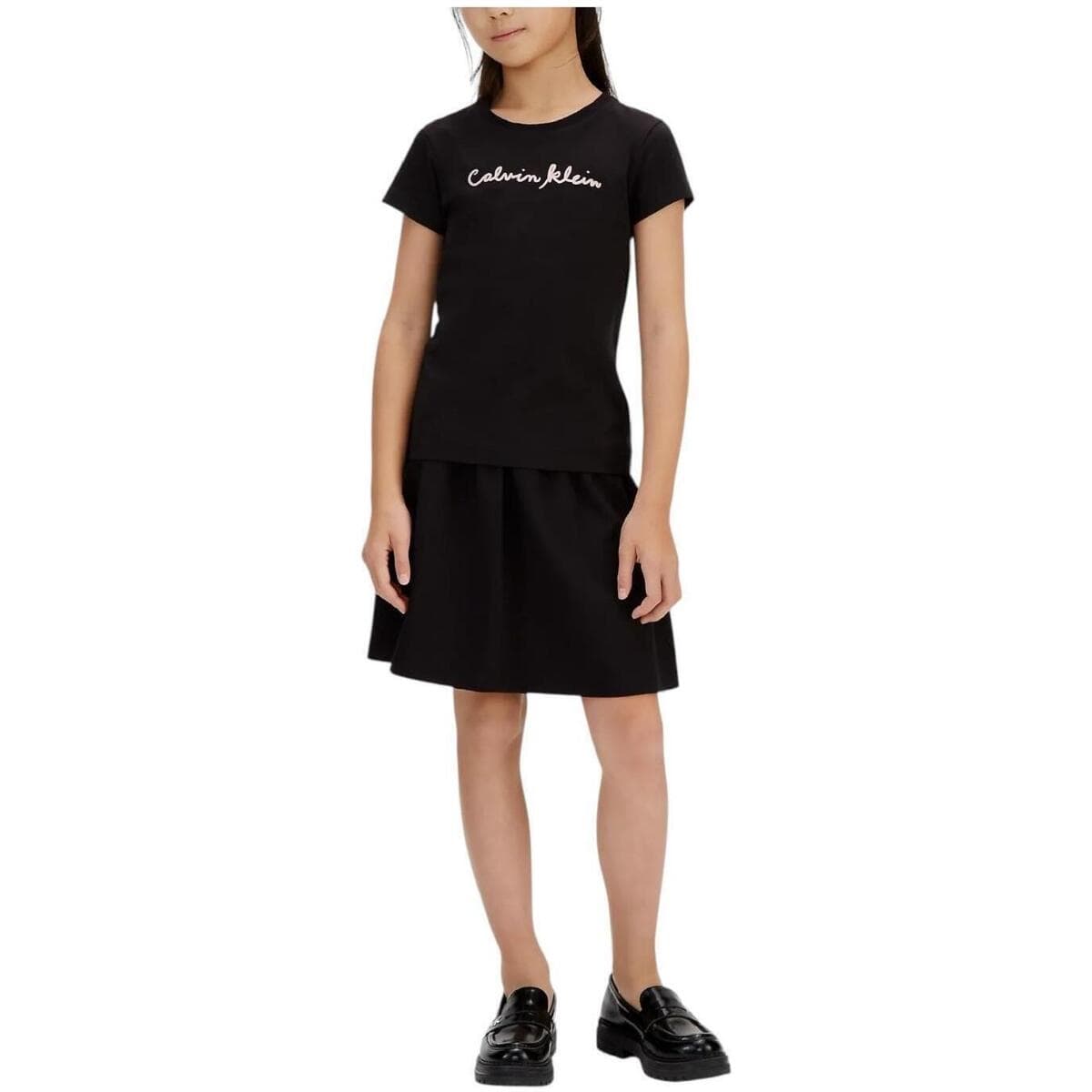 Girls' T-Shirts Calvin Klein Black