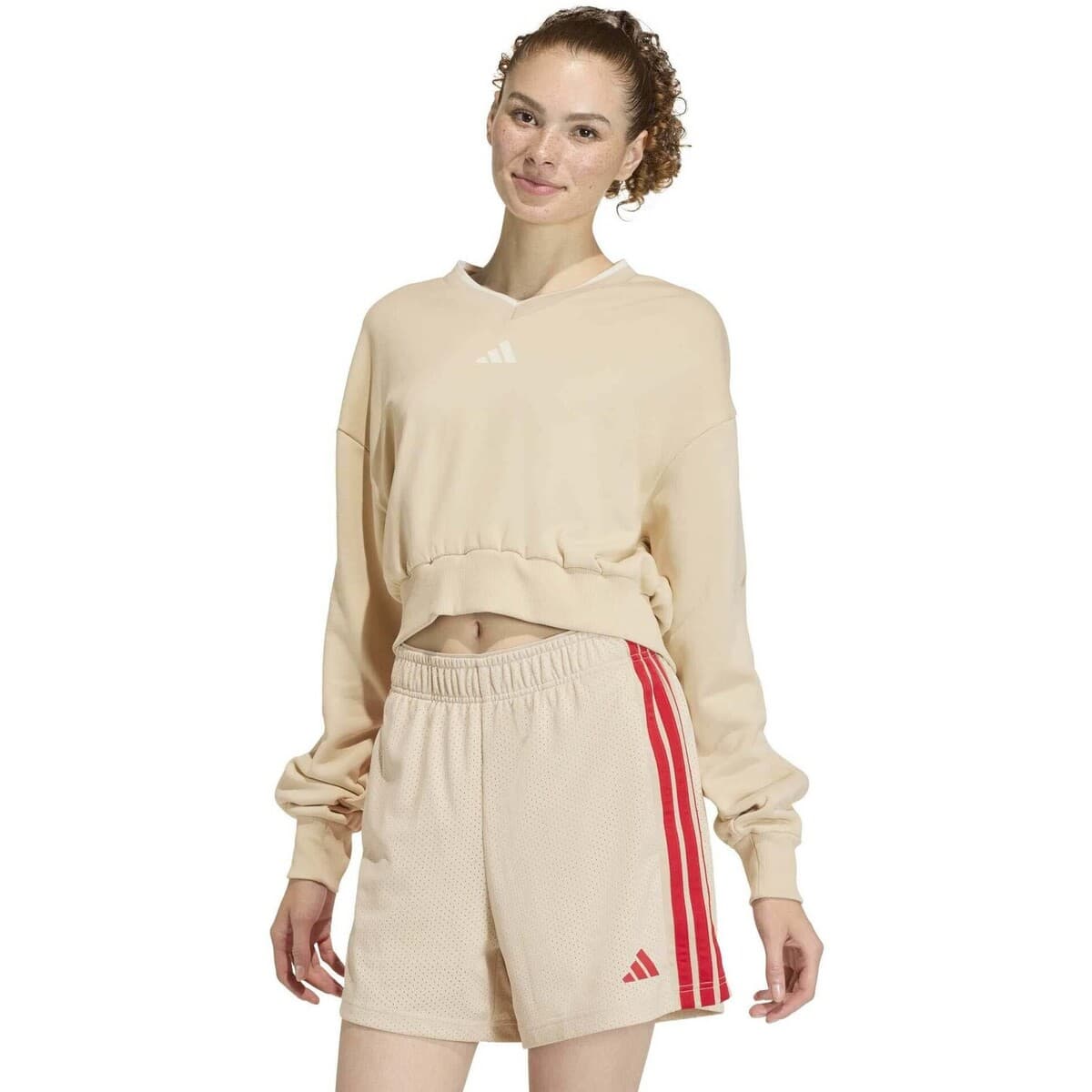 Women's Sports T-Shirts adidas Beige