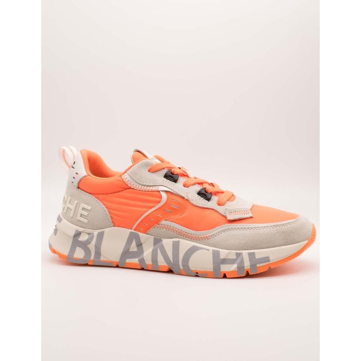 Men's Sneakers Voile Blanche Orange