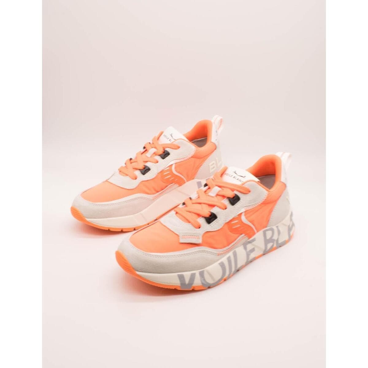 Men's Sneakers Voile Blanche Orange