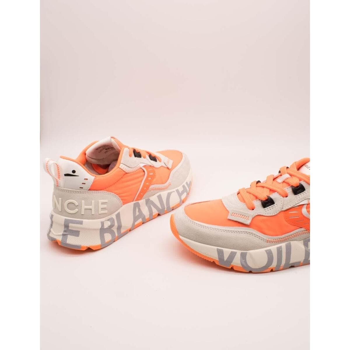 Men's Sneakers Voile Blanche Orange