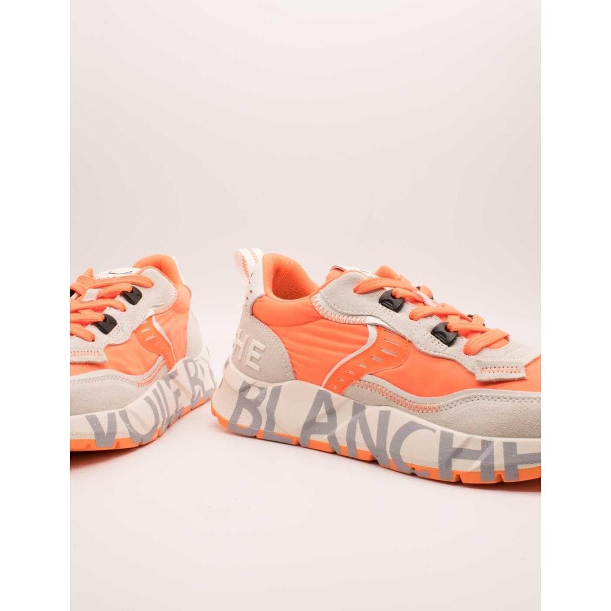 Men's Sneakers Voile Blanche Orange