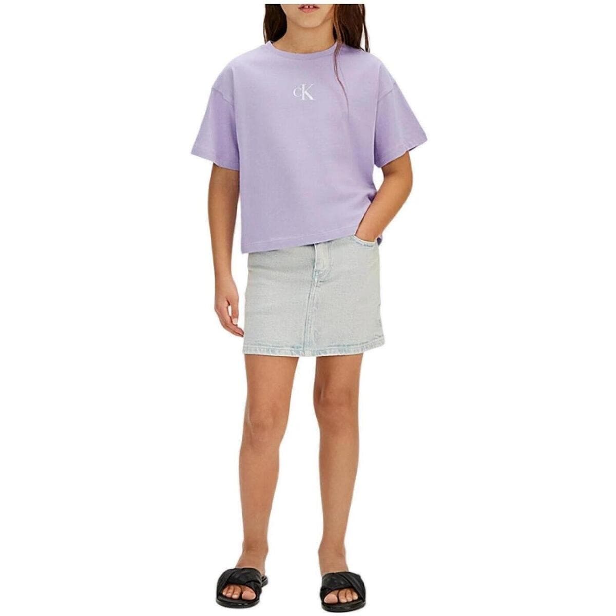 Girls' T-Shirts Calvin Klein Purple