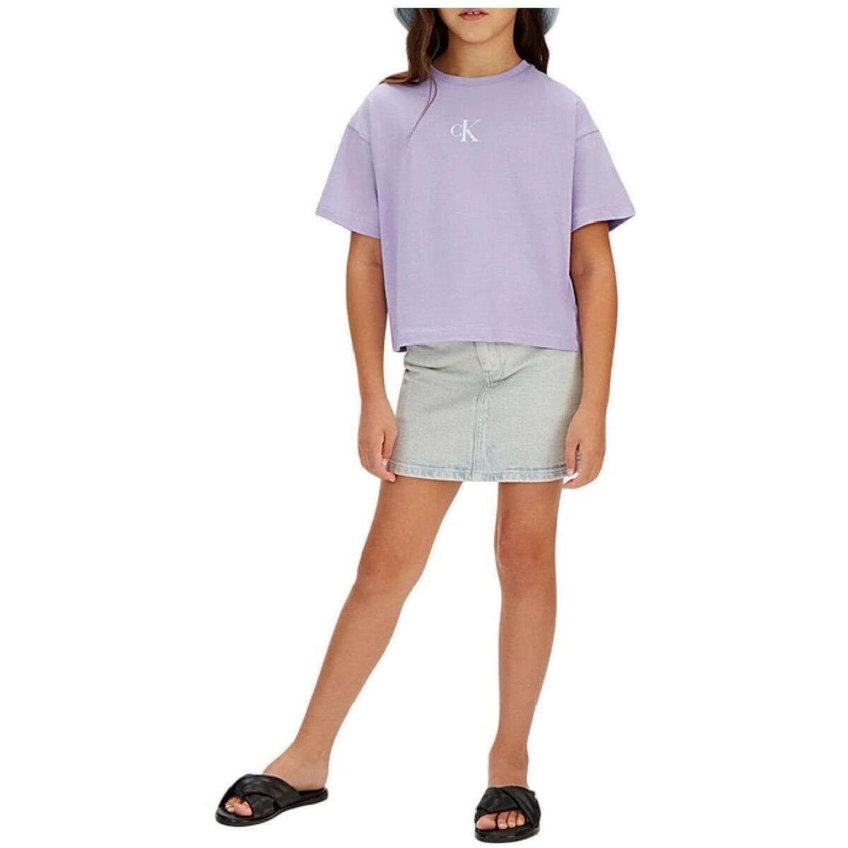 Girls' T-Shirts Calvin Klein Purple