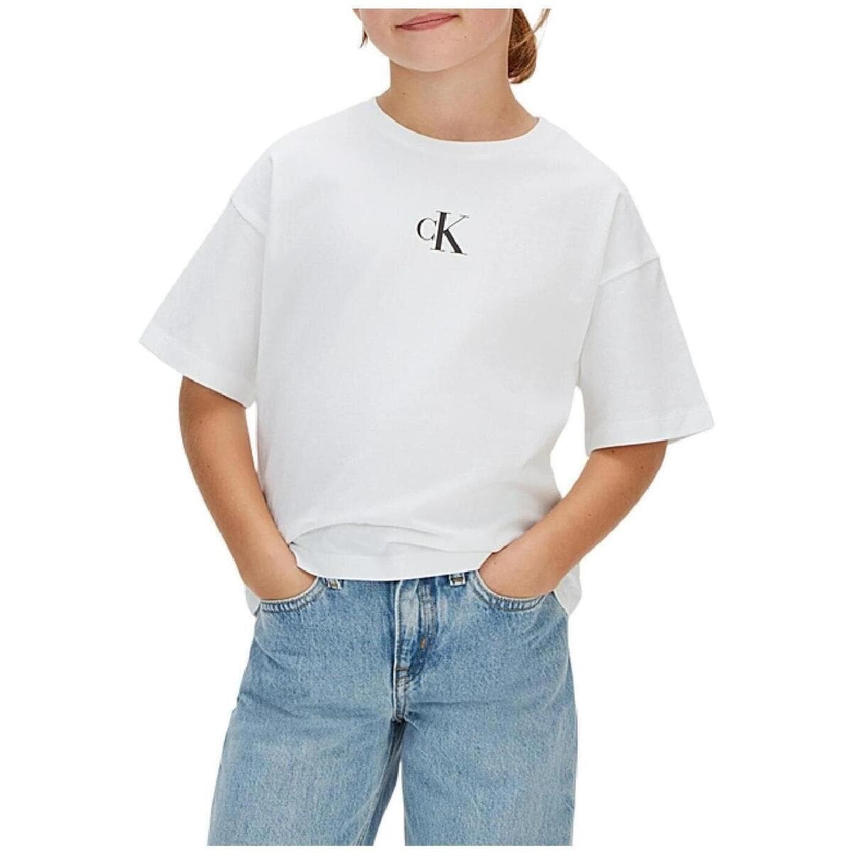 Girls' T-Shirts Calvin Klein White