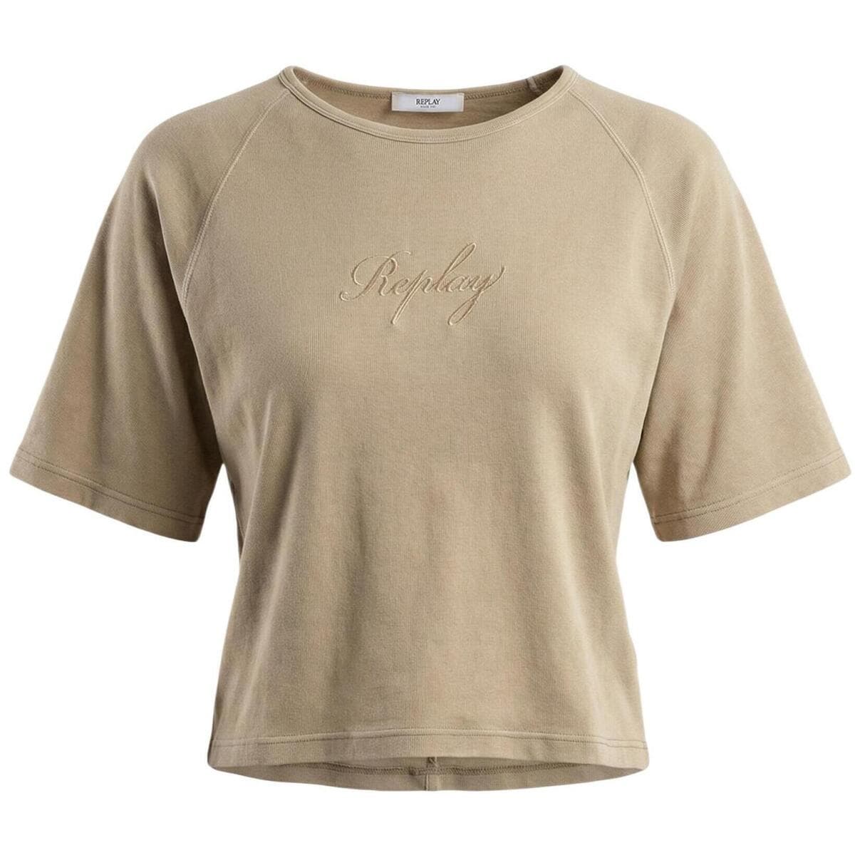 Women's T-Shirts Replay Beige