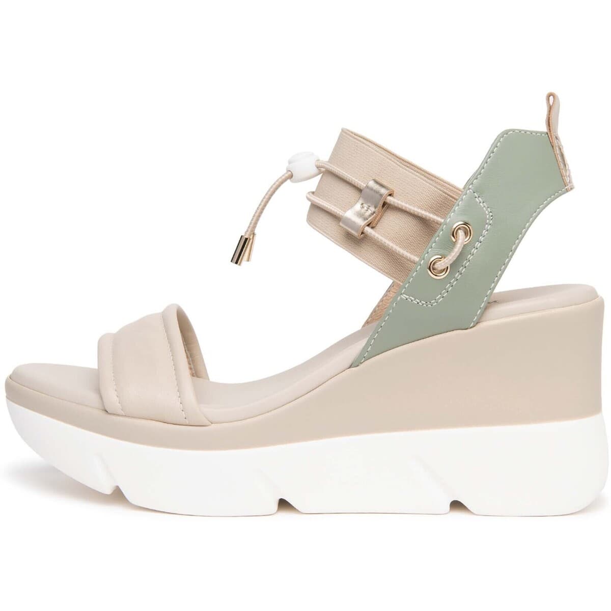 Σανδάλια με πλατφόρμα NeroGiardini Nappa Pandora Nappa Pandora Salvia Elastico