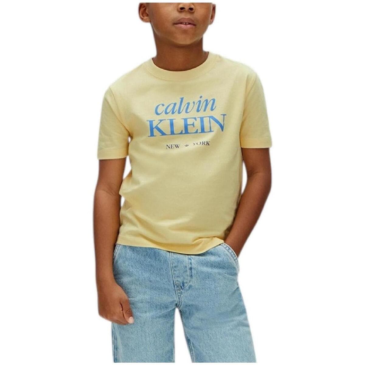 Boys' T-Shirts Calvin Klein Yellow