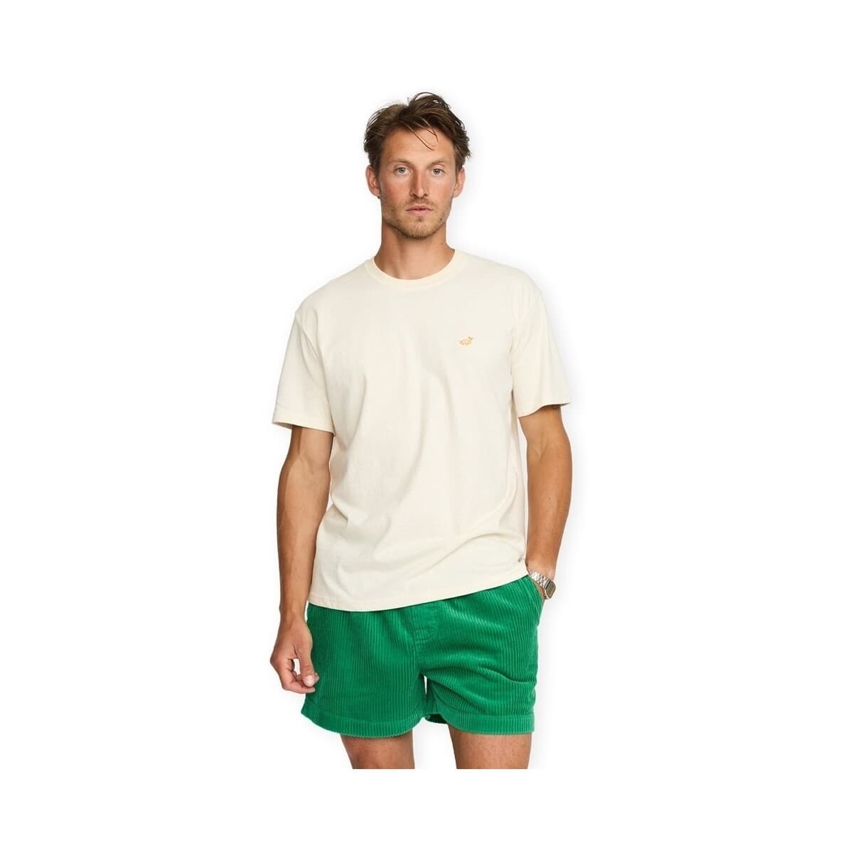 T-shirt με κοντά μανίκια Revolution Application T-Shirt 1450 DUC - Offwhite Melange