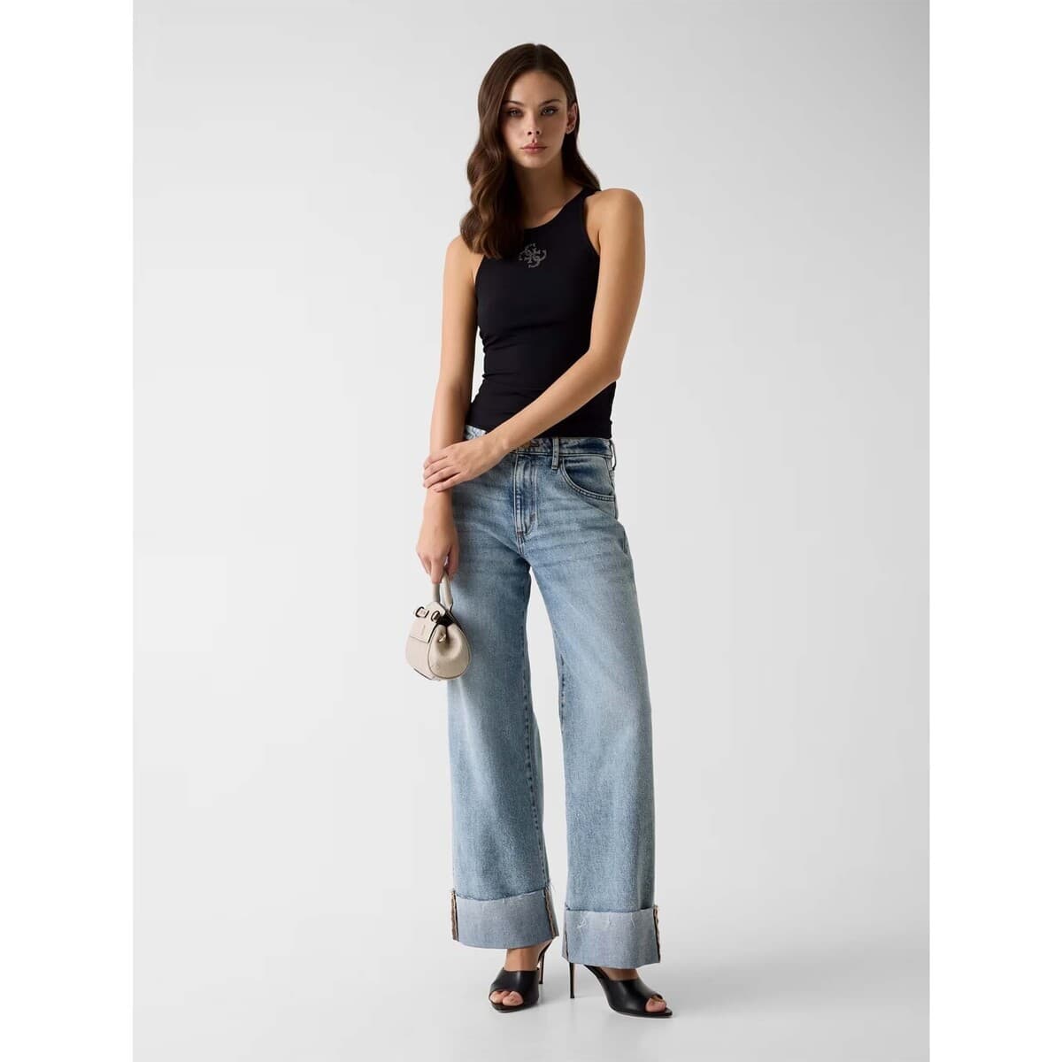 Women's Sleeveless Tops Guess Black