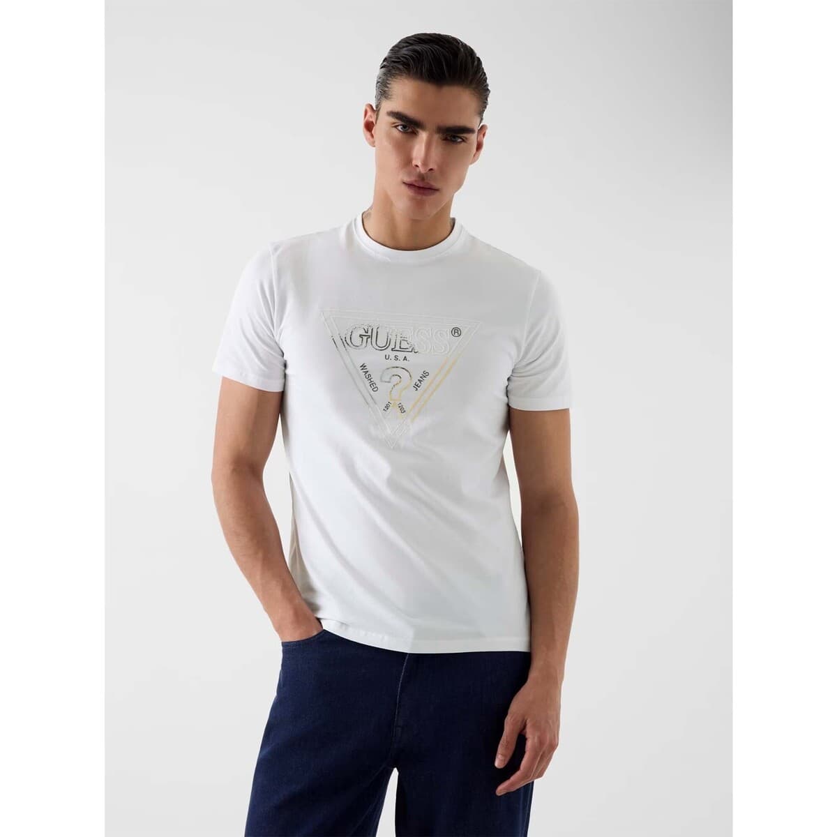 Men's T-Shirts Guess White
