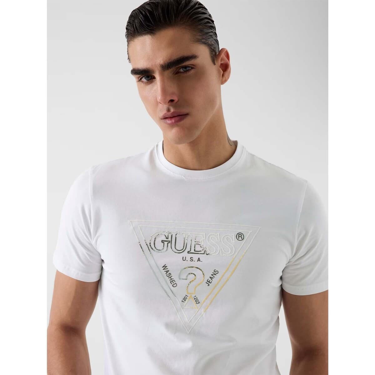 Men's T-Shirts Guess White