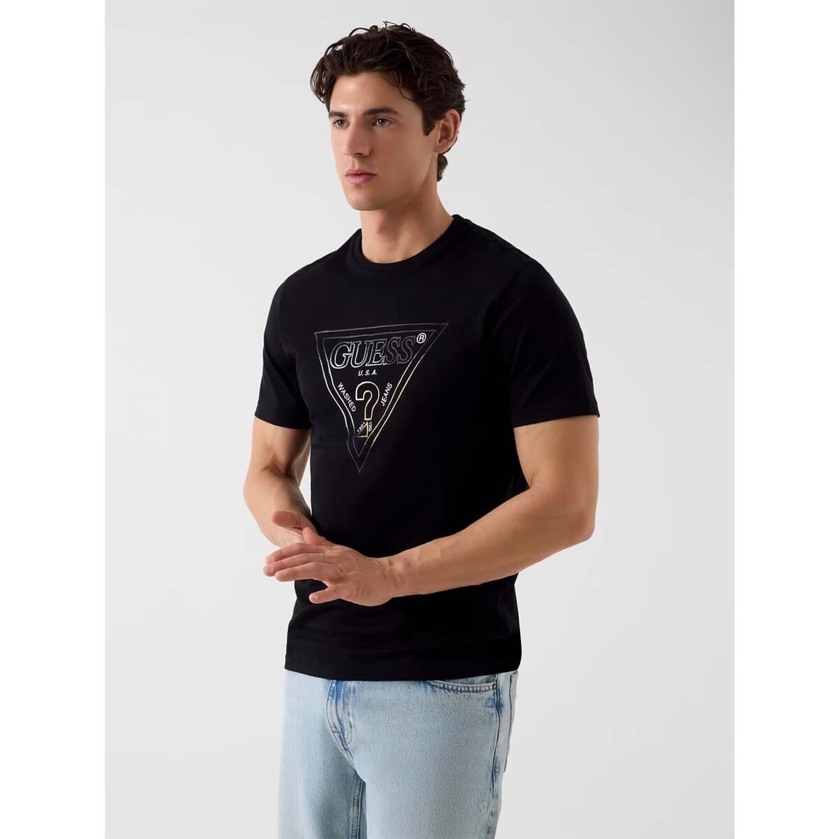 Men's T-Shirts Guess Black