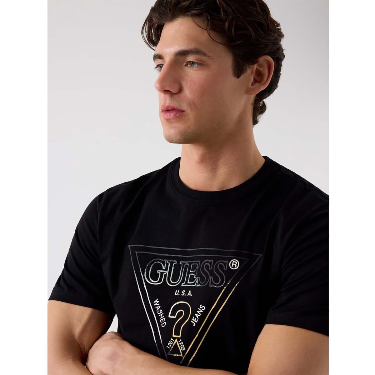 Men's T-Shirts Guess Black