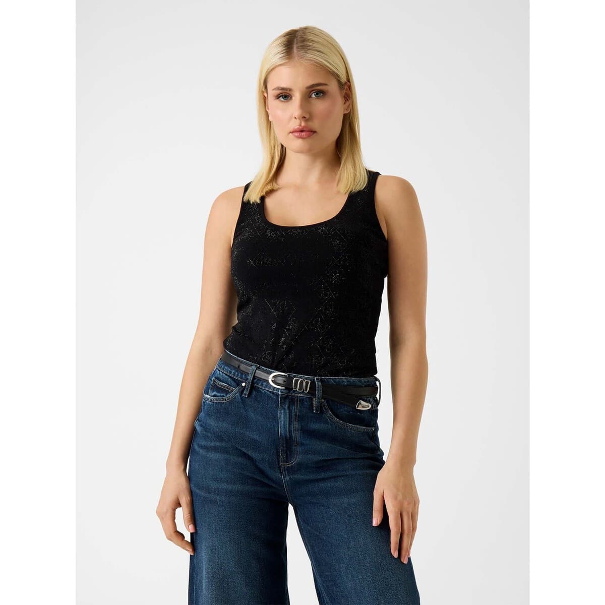 Women's Sleeveless Tops Guess Black