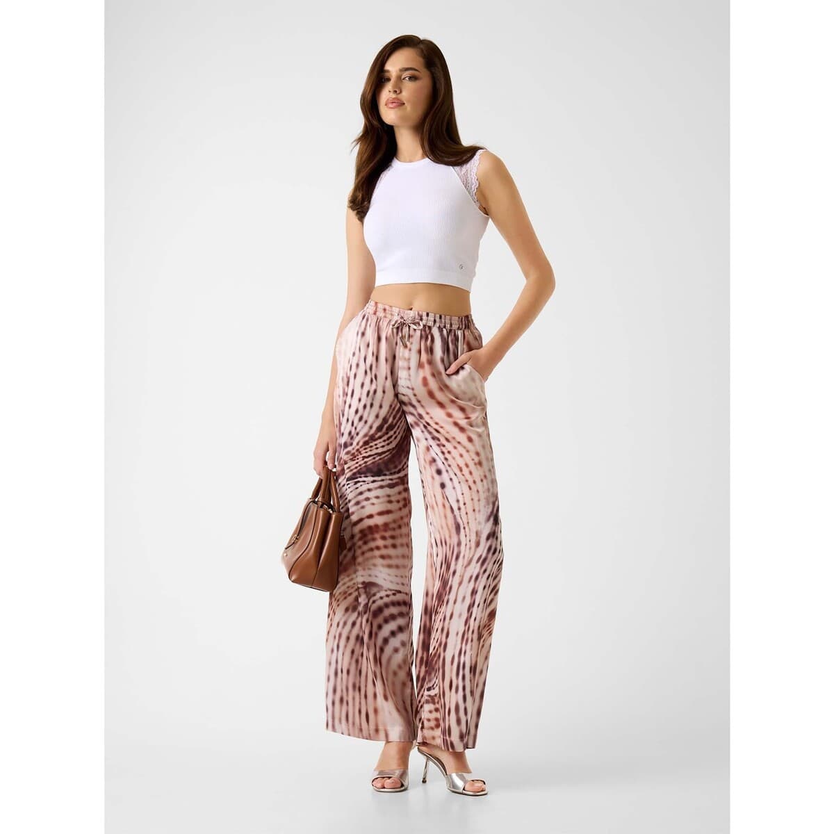 Women's Sleeveless Tops Guess White