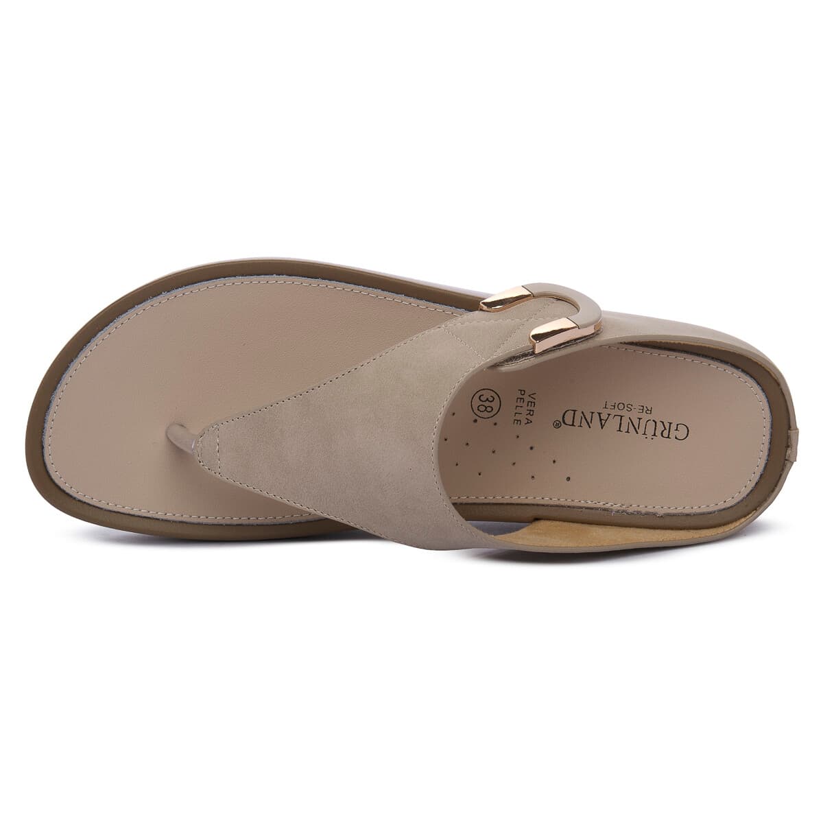 Women's Flip Flops Grunland Beige